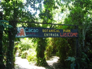 Entrance to the Cacao Trails